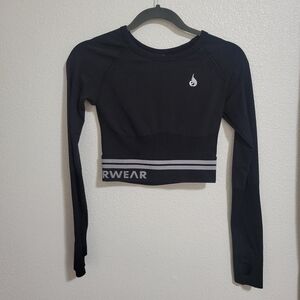Ryderwear cropped top long sleeve size xs
